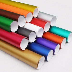 Premium Satin Matte Chrome Metallic Vinyl Film Wrap Sticker Air Bubble Free - Picture 1 of 40