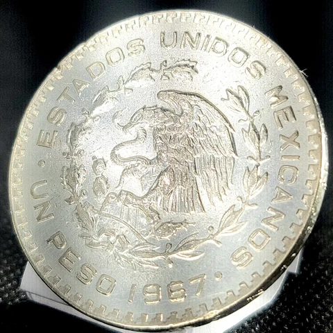 *Beautiful* Authentic Silver Peso 1957-1967 Un Peso "Mexico's Last Silver Coin" Cover