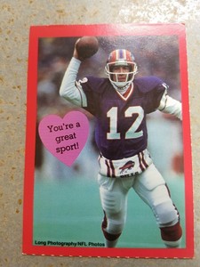 Jim Kelly Buffalo Bills QB You're a Great Sport Valentines Day Card