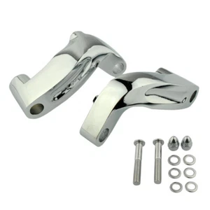 Kit adaptador de extensión de reubicación de espejos cromados para motocicletas Harley Davidson - Imagen 1 de 6
