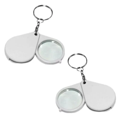 Lupa dobrável 5X com chaveiro escolha cores lupas lupa 2 peças - Imagem 1 de 4