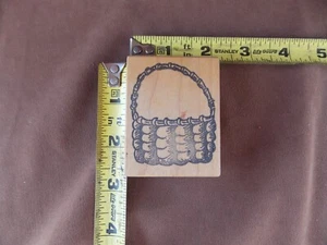 2 5/8 x 2" Basket Rubber Stamp My Favorite Things 1987 - Picture 1 of 2