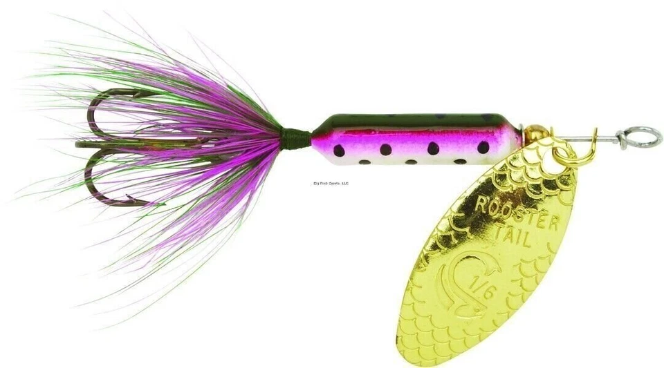 Wordens 206-RBOW Rooster Tail In-Line Spinner, 2", 1/16 oz Treble Hook, Rainbow — 第 1/1 张图片