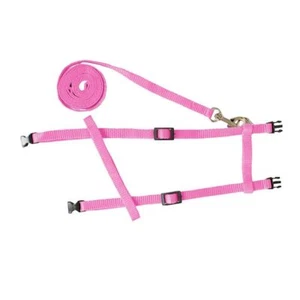 Adjustable Bunny Traction Rope RunningWalkingPet Rabbit Soft Harness Leash Pink - Picture 1 of 3