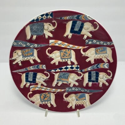 Plato decorativo elefante de colección | Gloria Vanderbilt | 10 pulgadas | Boho Foto 1 de 4