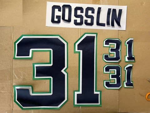 NHL 1991 #31 Mario Gosslin Hartford Whalers UNSEWN kit for your own Jersey Cover