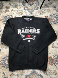 Vintage Galt Sand NFL Oakland Raiders Gray Crewneck Heavy Sweatshirt Men’s Large - Picture 1 of 9