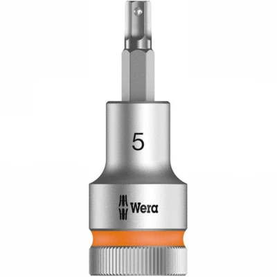 Wera 05003821001 8740 C HF Zyklop Bit Socket 1/2" Drive, 5mm Hex Head Foto 1 de 4
