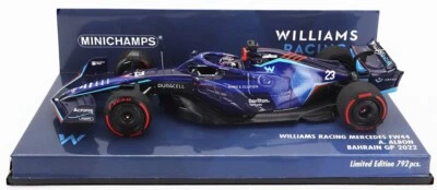 Minichamps Williams F1 FW44 #23 Bahrain GP 2022 - Alexander Albon 1/43 Scale - Image 1 of 2