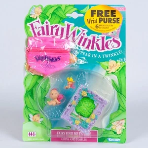 MOC 1994 Kenner Fairy Winkles - Fairy Find Me Picture with Grins and Dimples - Picture 1 of 2