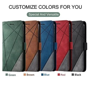 Funda tipo billetera de cuero para Samsung S7 S8 S9 S10 S20 S21 S22 S23 Ultra Plus - Imagen 1 de 10