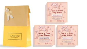 3 PC L'Occitane En Provence Cherry Blossom Perfumed Soap 3 X 1.7 oz New in Bag - Picture 1 of 1