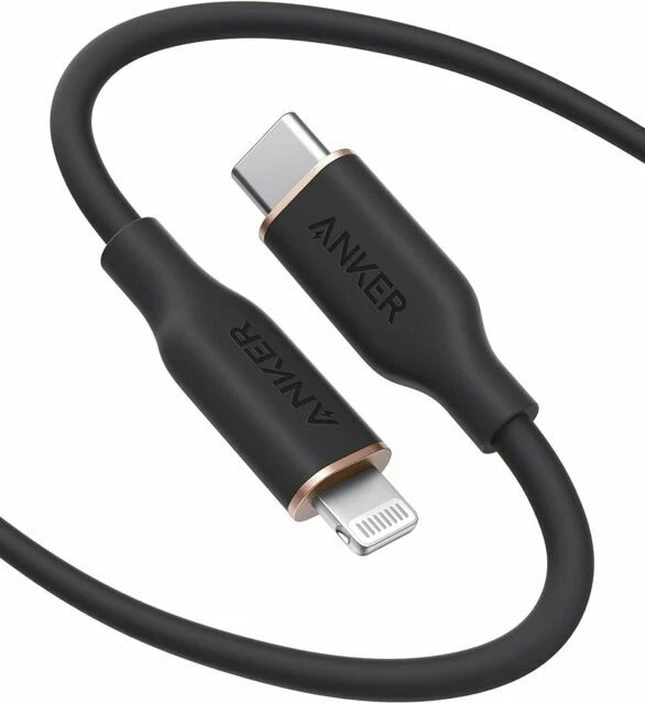 Anker PowerLine III Flow USB-C to Lightning Cable - Midnight Black (6 ft)