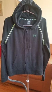 Neu mit Etikett Victoria's Secret PINK grafischer HOODIE durchgehender Reißverschluss GRÖSSE M - Bild 1 von 3