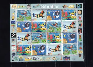 Gibraltar 831a Childrens Art 2000 MNH Full Sheet ALP - Picture 1 of 2