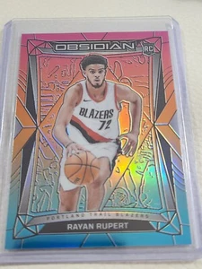 2023 Panini Obsidian Rayan Rupert RC Neon Flut elektrische Ätzung SSP #130 Portland - Bild 1 von 2