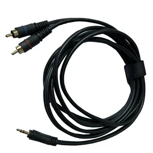 6ft 3.5mm Aux to 2 RCA Adapter Audio Cables for Stereo PA Speaker to phone ipad - Picture 1 of 9