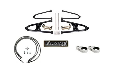 TRX 400EX A Arms +2 +0 Chromoly Adjustable Brake lines Clamps by Alba Racing - Image 1 of 4