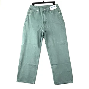 Arizona Jeans Women's 11 Highest-Rise Slim Through Hip Thigh Straight Leg Green - Picture 1 of 17