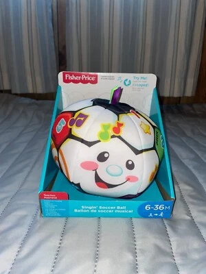 Pelota de fútbol Fisher Price cantando 8" ríe y aprende juguete de peluche para bebé multicolor Foto 1 de 4