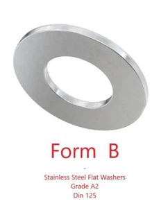 FORM B DÜNNSCHEIBEN EDELSTAHL M5 M6 M8 M10 M12 M14 M16 M20 M22 M24 - A2 - Bild 1 von 1