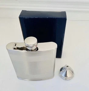 Flasks Stainless Steel Flask & Funnel Set 6oz Attached Screw Cap New In Box - Picture 1 of 6