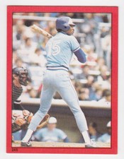 1982 Topps Stickers #246 Lloyd Moseby Toronto Blue Jays