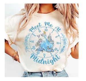 Disney Princess Cinderella Meet Me At Midnight Unisex Adult Kid Tee 130203 - Picture 1 of 10