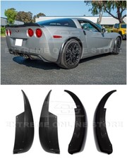 For 05-13 Corvette C6 Base MATTE BLACK Front & Rear Splash Guards Mud Flaps