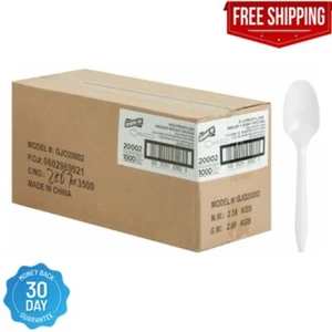 Genuine Joe Medium-Weight Cutlery Plastic Spoons, 1000 Pack – Disposable - Picture 1 of 6
