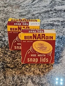 Vintage - 1.5 Boxes BerNARdin #63 Metal Snap Lids *Never Used* 12 p/box - Picture 1 of 4