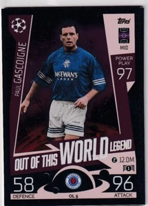 Topps Match Attax Champions League Extra 22/23 OL 5 Leggenda Paul Gascoigne - Foto 1 di 1