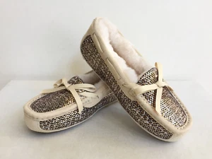 UGG SYMONA FRILL METALLIC BRONZE SHEARLING LINED SLIPPERS US 7 / EU 38 / UK 5.5 - Picture 1 of 7
