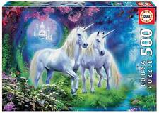 Educa Borras 17648 76564 500 piece Unicorns in the Forest jigsaw puzzle, Multi