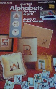 Leisure Arts Charted Alphabets for boys & girls Leaflet 152 - Picture 1 of 3
