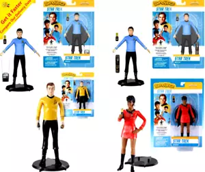BendyFigs STAR TREK Figure Spock, McCoy, Uhura, Kirk Set Of 4 Figure NEW - Picture 1 of 11