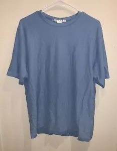 Perry Ellis Men's Light Blue Modal Polyester Short Sleeve Shirt Size: Medium USA - Picture 1 of 12