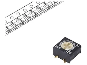 2X G43AT-B102 potentiometer: for installation 1-rotation 1kΩ 250mW SMD ±20% T... - Picture 1 of 1