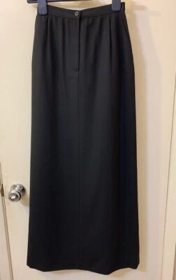 Maxi Falda Lápiz Lana Colección Emanuel Ungaro Paris - Negra, Talla 38 Foto 1 de 4