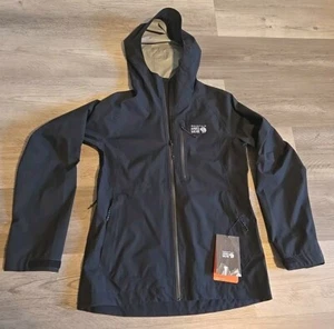Mountain Hardwear Women's Stretch Ozonic Jacket XS Small NEW Black Hooded Rain - Picture 1 of 11