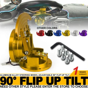 Orange Flip Up Steering Wheel Quick Release Hub Adapter Body Snap Off Boss Kit - Bild 1 von 11