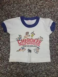 Vintage Cherokee NC Indian Reservation Childs Tshirt Small 2-4 Months - Picture 1 of 3