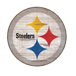 Letrero recortado con logotipo envejecido de los Pittsburgh Steelers - Imagen 1 de 1