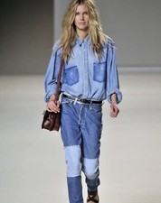 Chloe Patchwork Jeans S/s 2010, Size 38 (uk10)