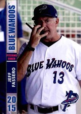 2015 Pensacola Blue Wahoos Grandstand #6 Jeff Fassero Springfield Illinois Card