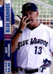 2015 Pensacola Blue Wahoos Grandstand #6 Jeff Fassero Springfield Illinois Card