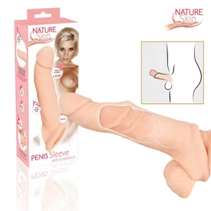 Estensione Realistica per Pene Anello Penis Sleeve with Extension - Foto 1 di 9