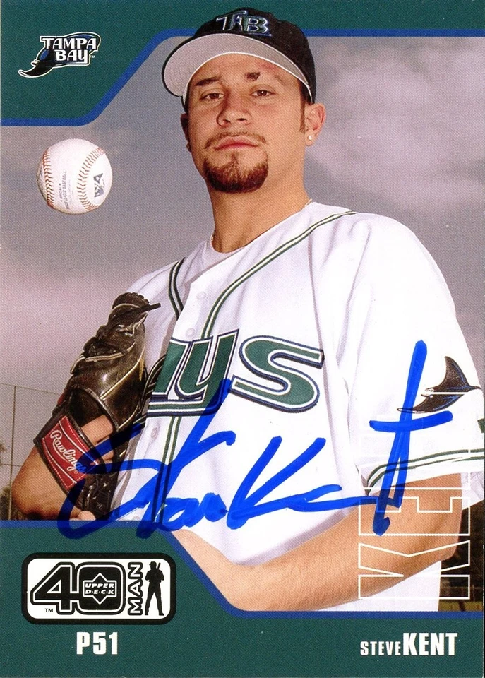 2002 Upper Deck STEVE KENT Signed Card autograph AUTO RAYS - Image 1 of 1