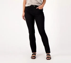 Belle by Kim Gravel Tall Flexibelle Rollabelle Hose Schwarz 6 Neu - Bild 1 von 1