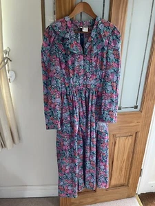 Vintage Liberty Floral ORIGIN Fit & Flare Dress, Pockets 14 Check Measurements - Picture 1 of 9